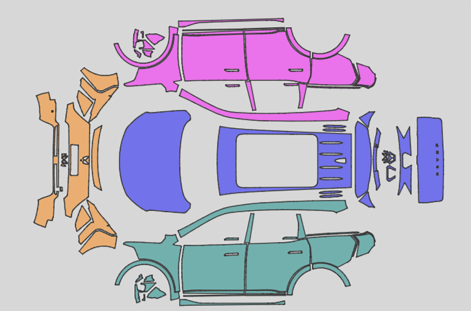 Mahindra XEV9S Exterior Precut