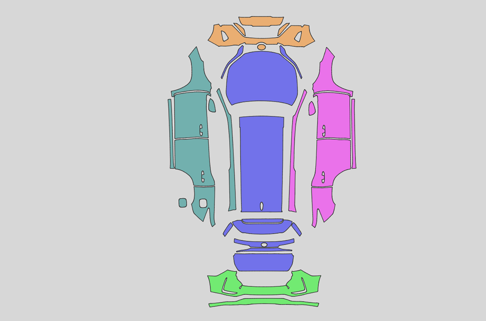Toyota Fortuner Exterior Precut