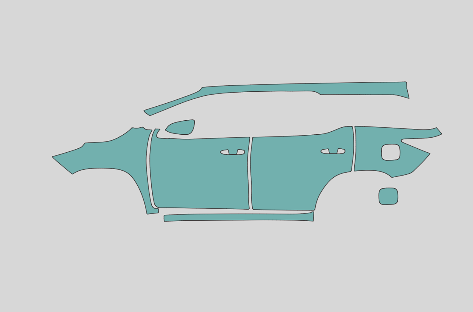 Toyota Fortuner Exterior Precut