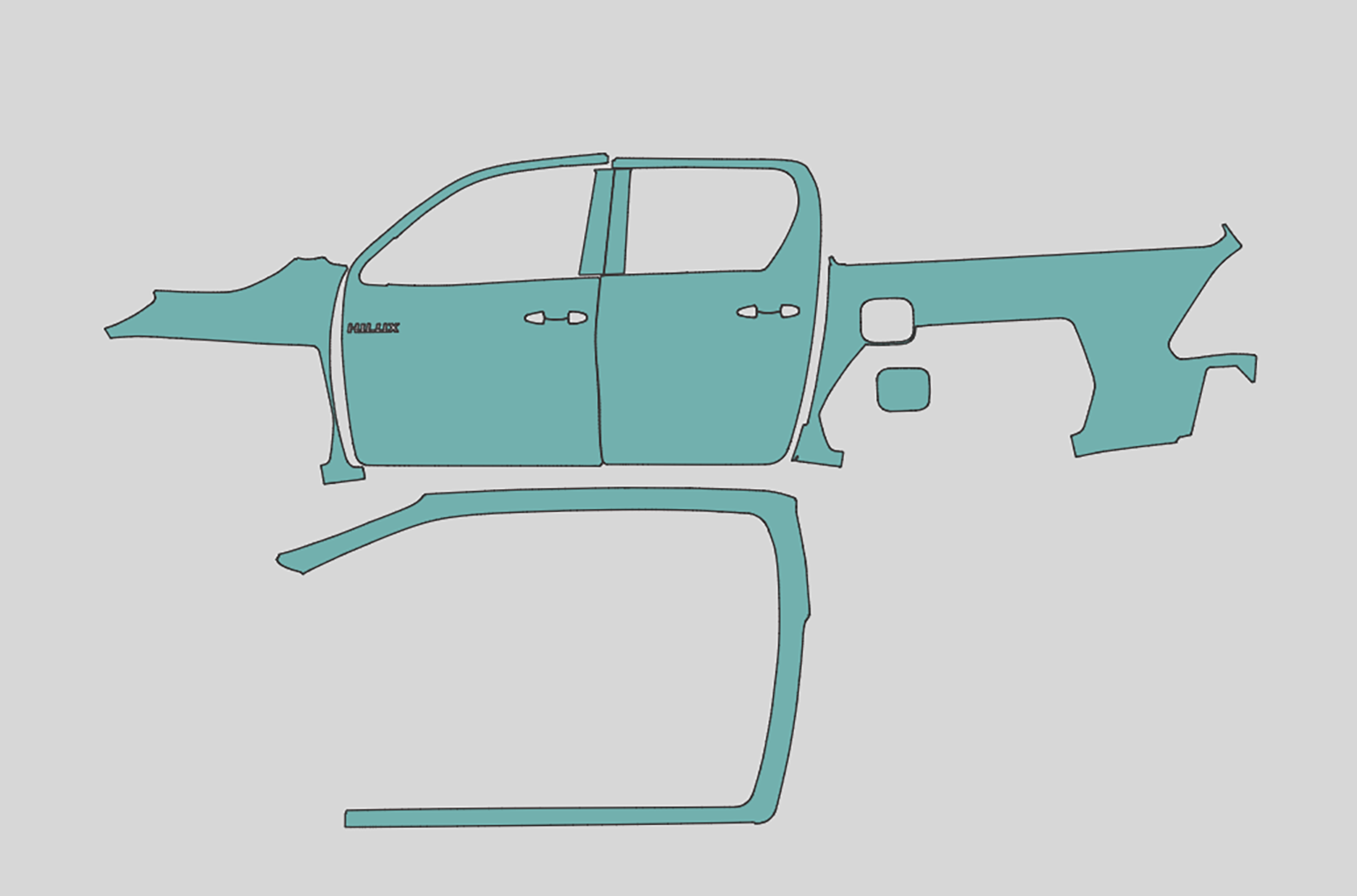 Toyota Hilux GR Model Exterior Precut
