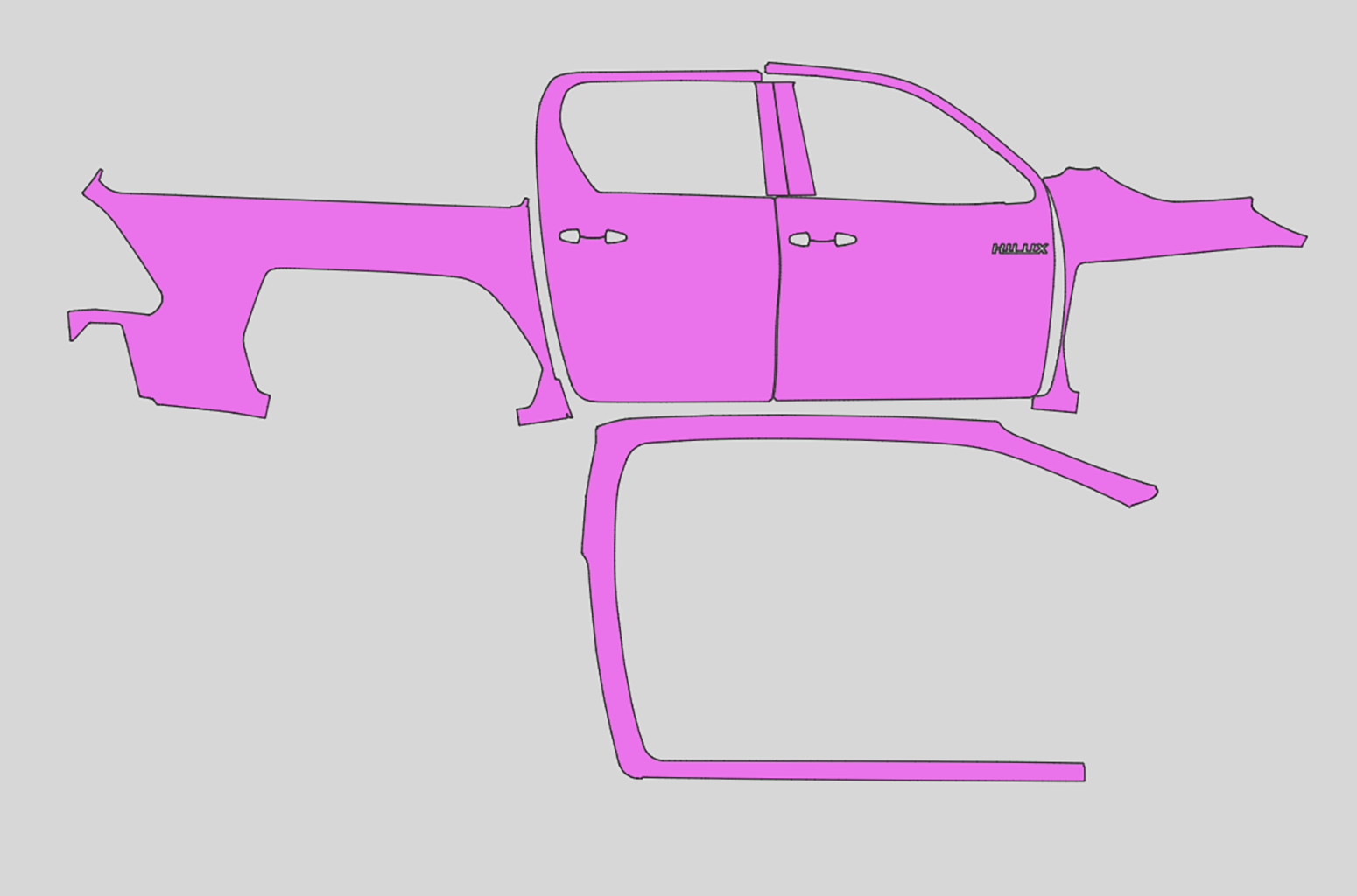 Toyota Hilux GR Model Exterior Precut