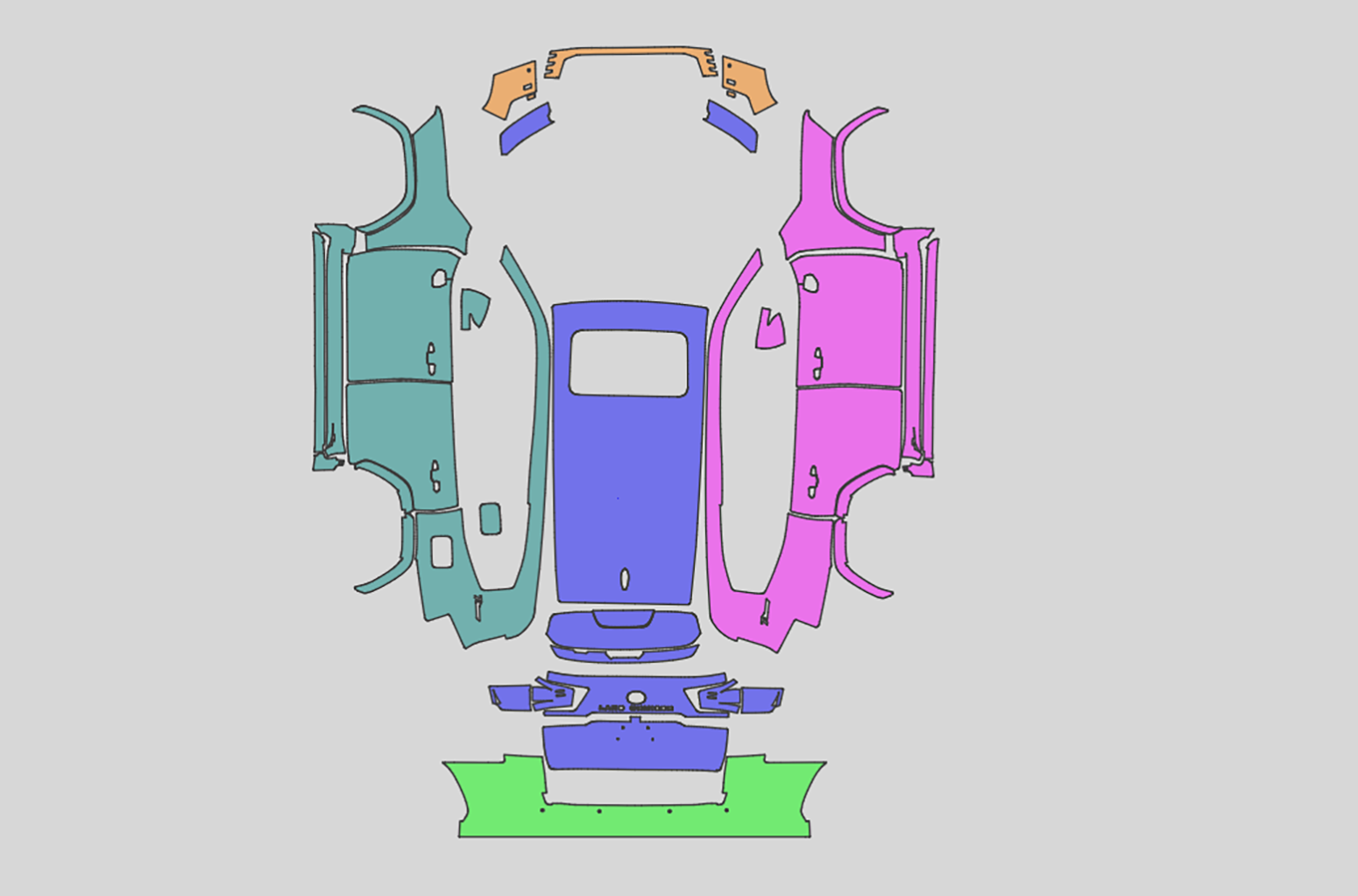 Toyota Landcruiser GR Exterior Precut