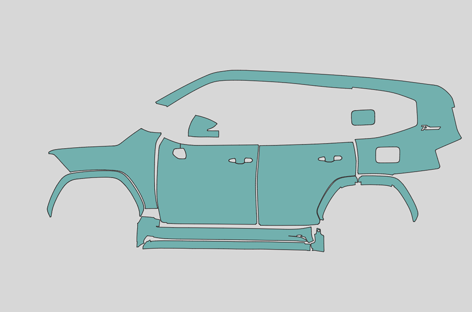 Toyota Landcruiser GR Exterior Precut