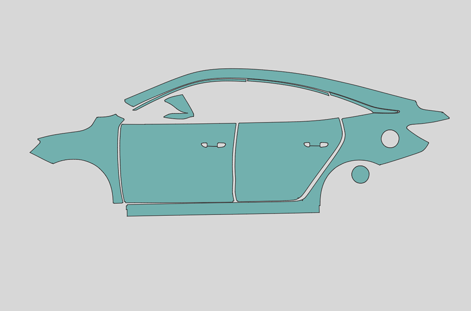MG 5 EV Exterior Precut