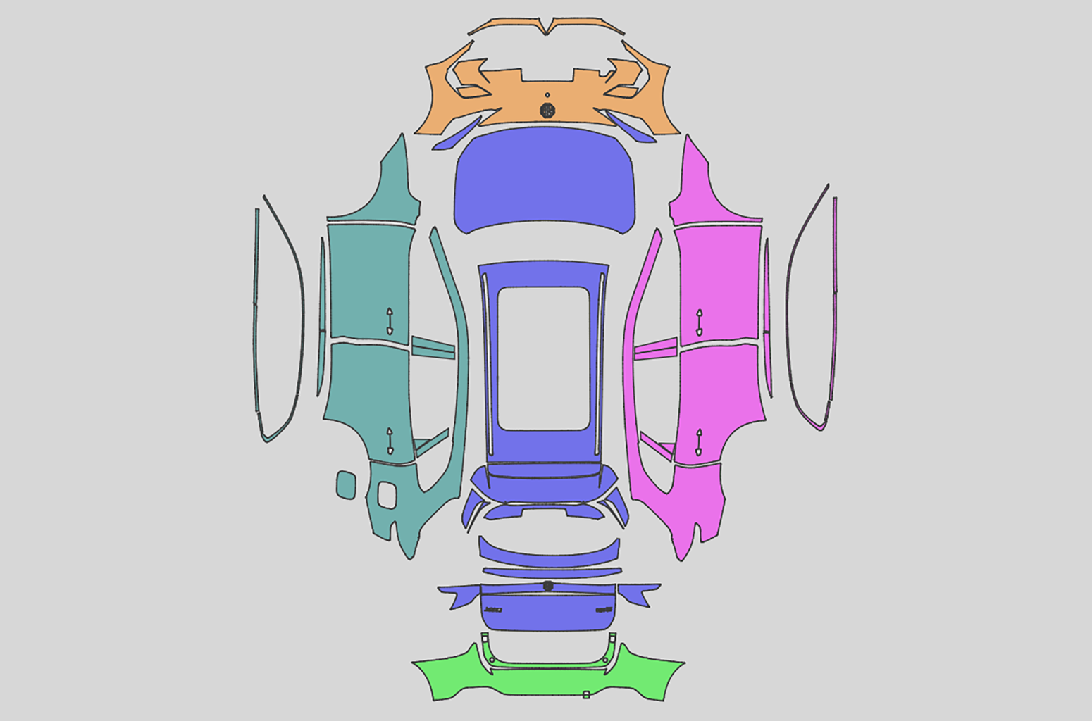 MG ES5 Exterior Precut