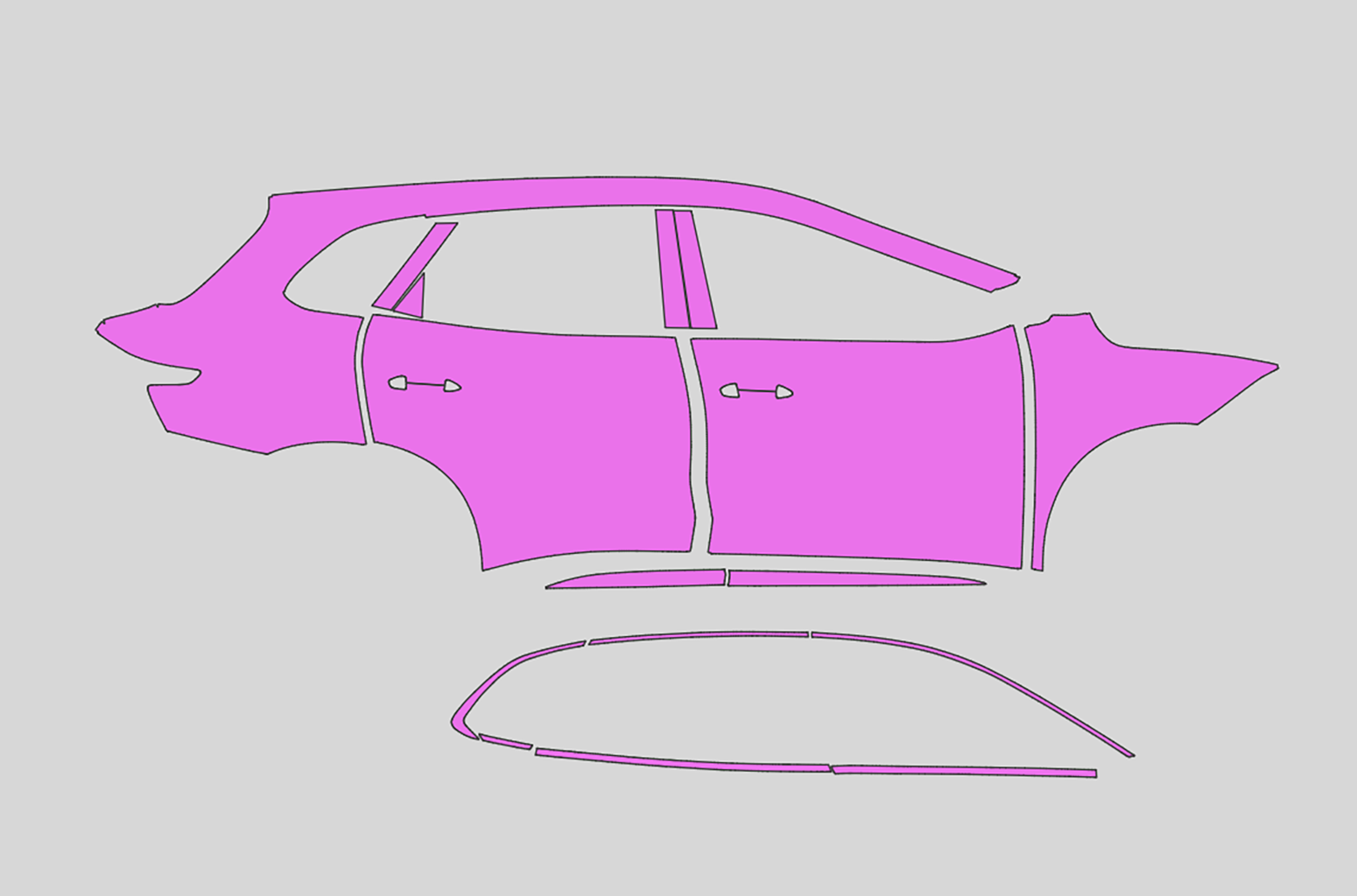 MG ES5 Exterior Precut