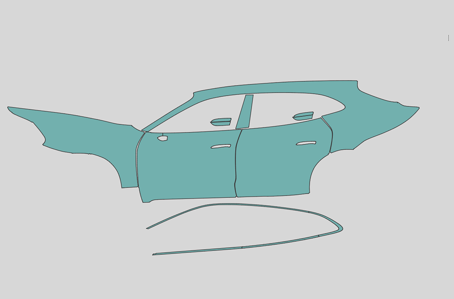 Porsche Taycan GTS Exterior Precut