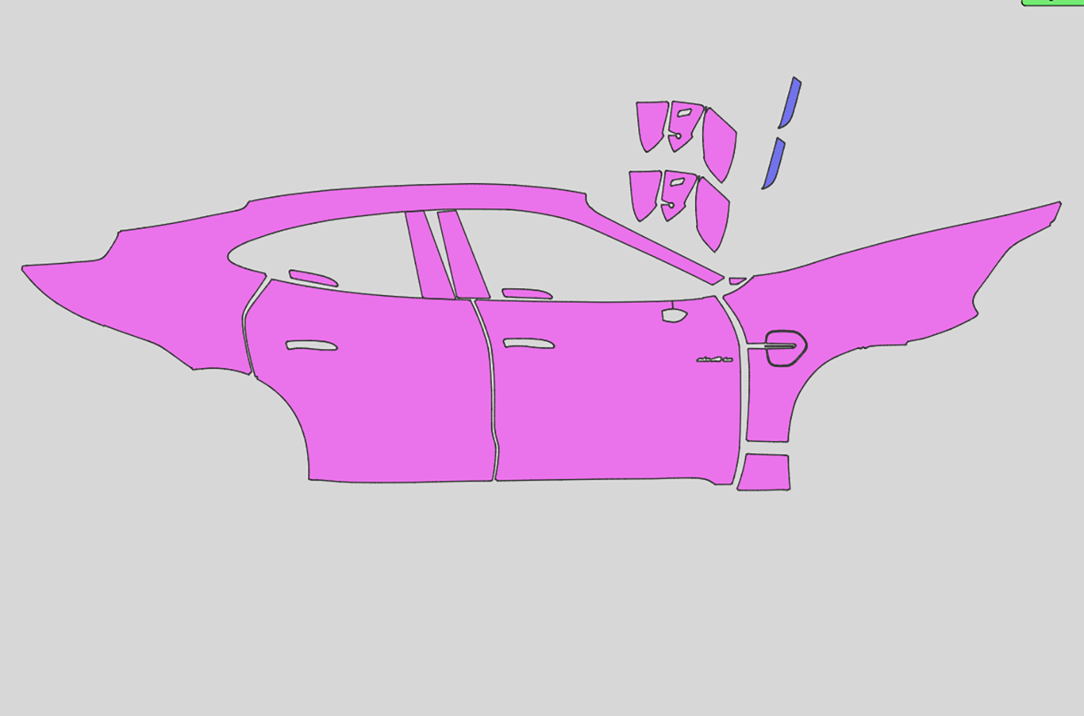 Porsche Taycan Sedan Exterior Precut