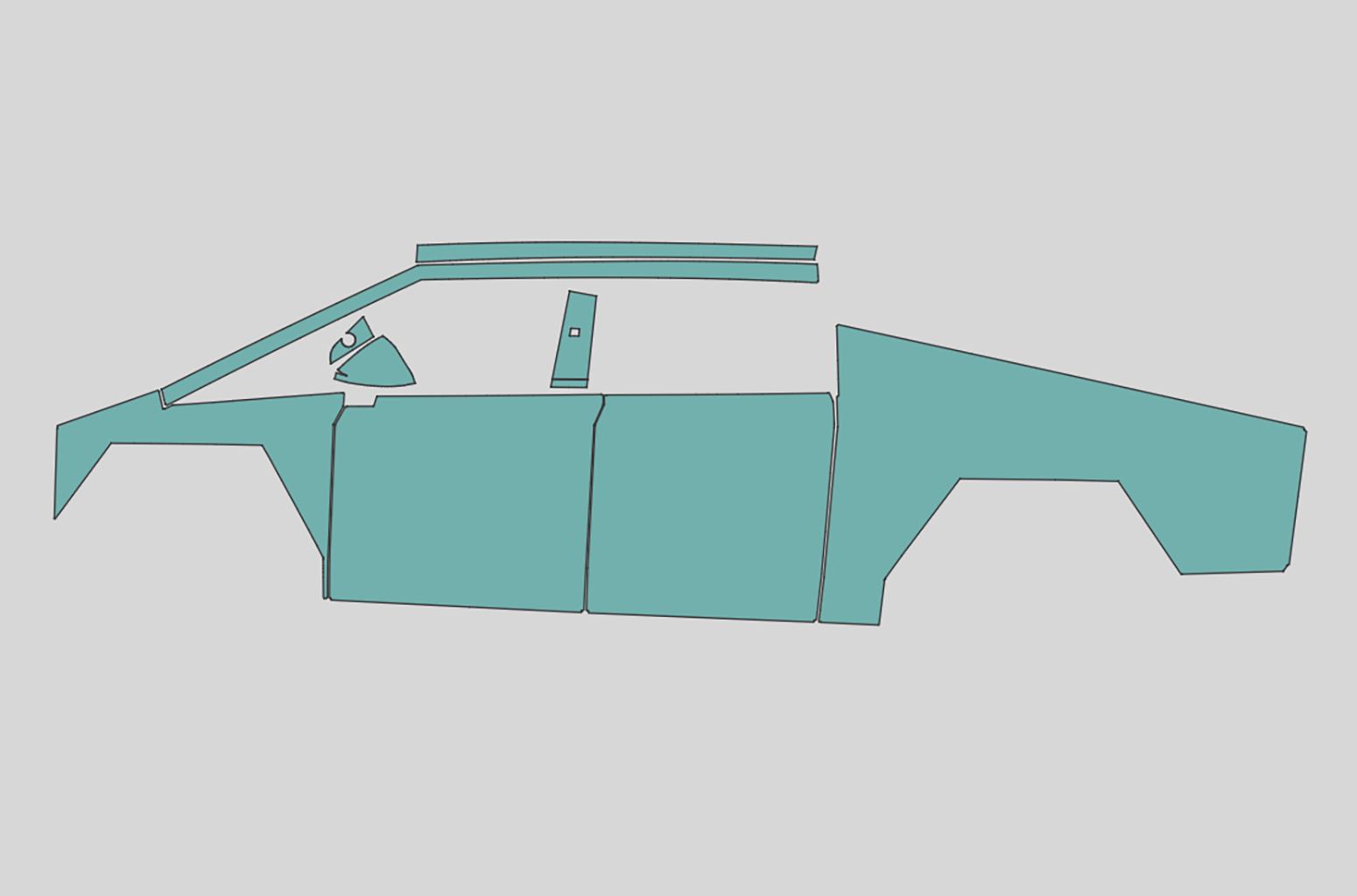 Tesla Cybertruck Exterior Precut