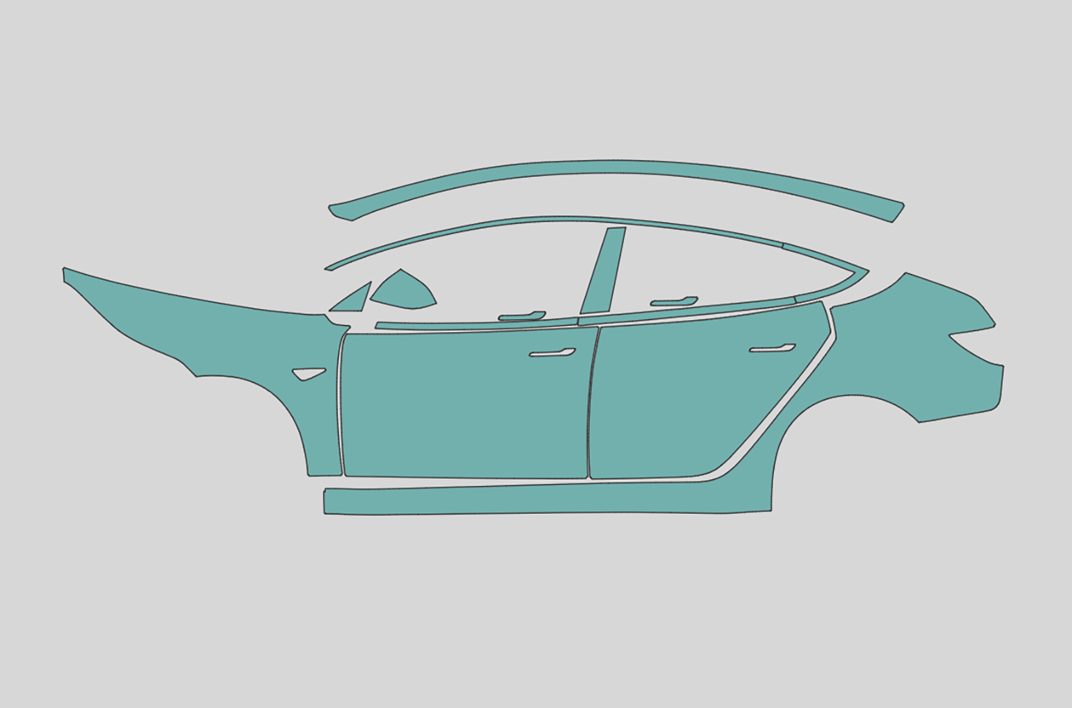 Tesla Model 3 Base Exterior Precut