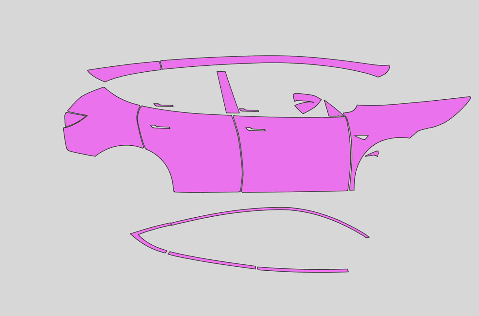 Tesla Model YL Exterior Precut