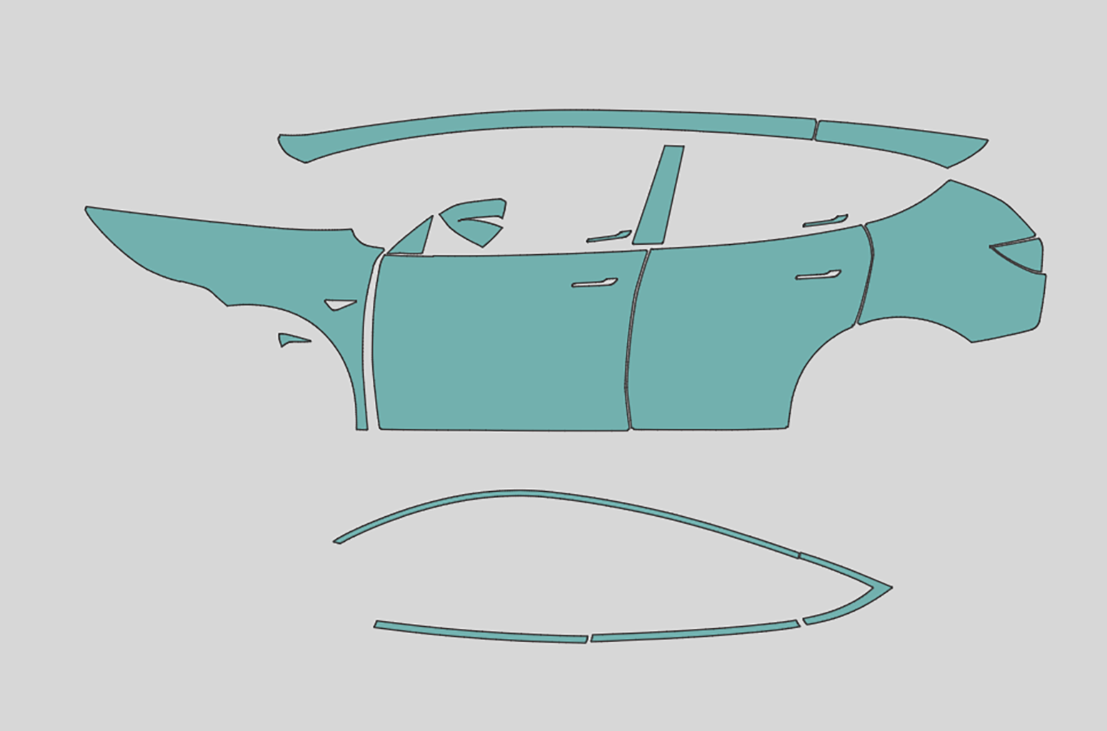 Tesla Model YL Exterior Precut
