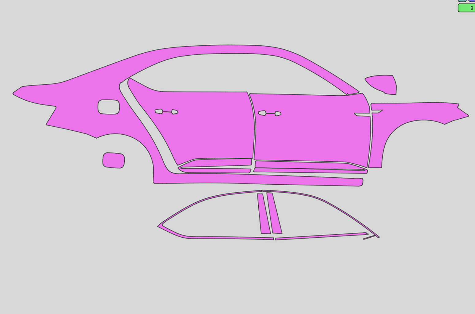 Skoda Superb Exterior Precut