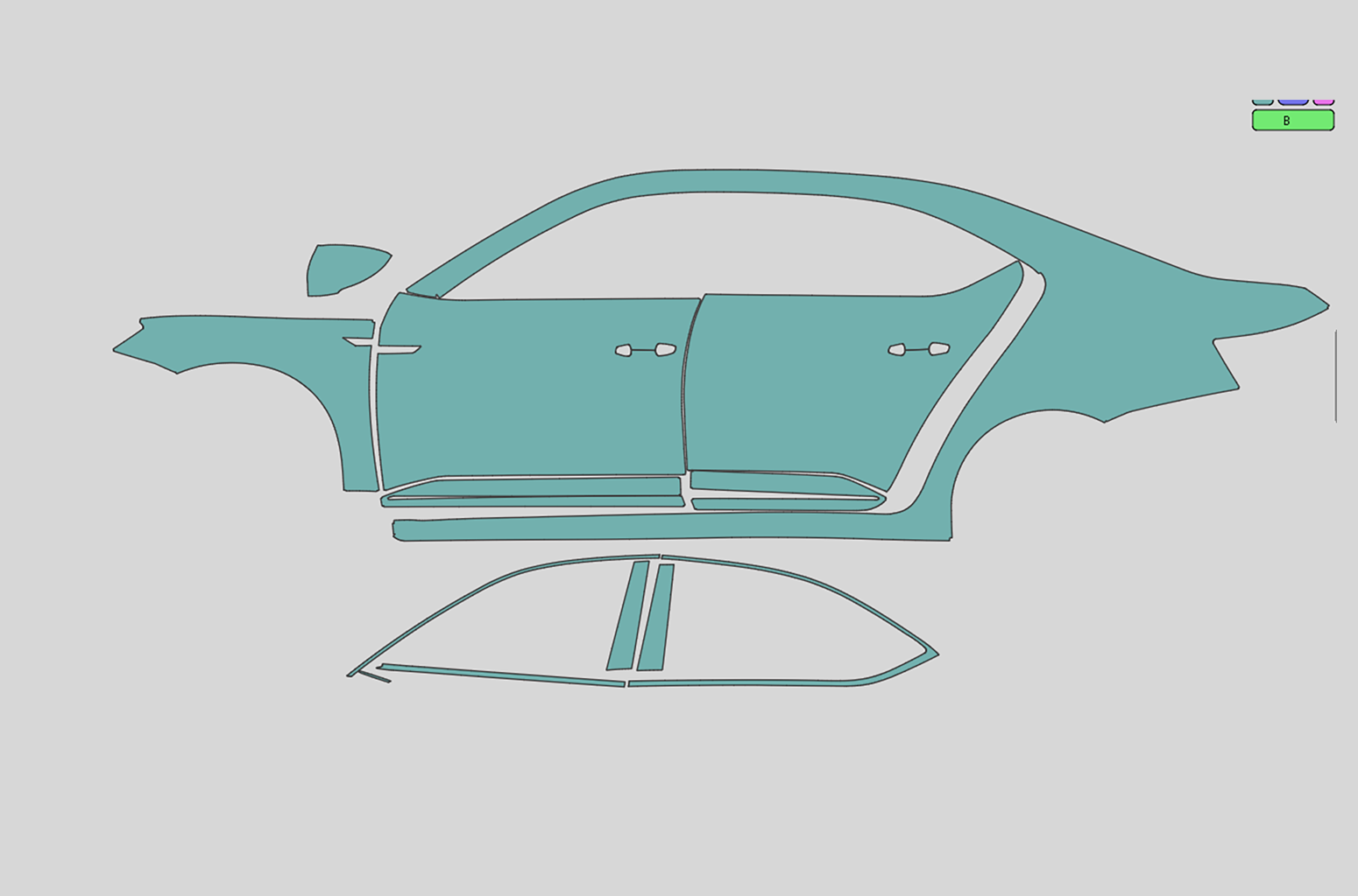 Skoda Superb Exterior Precut