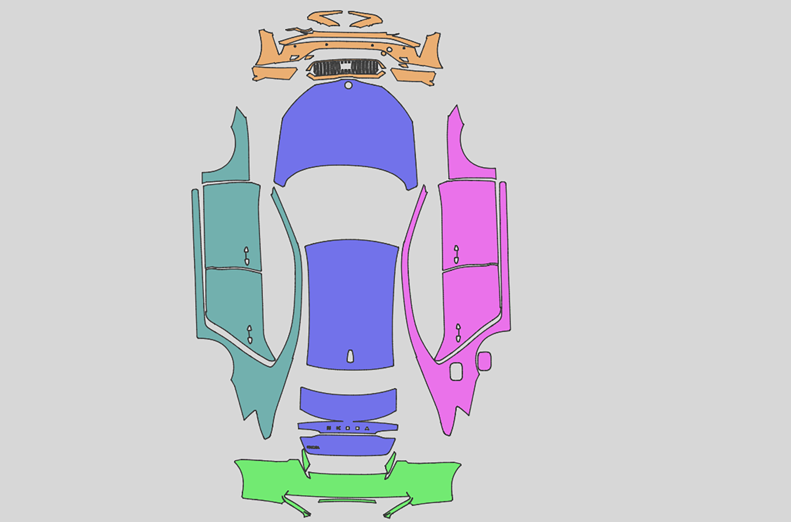 Skoda Superb Exterior Precut