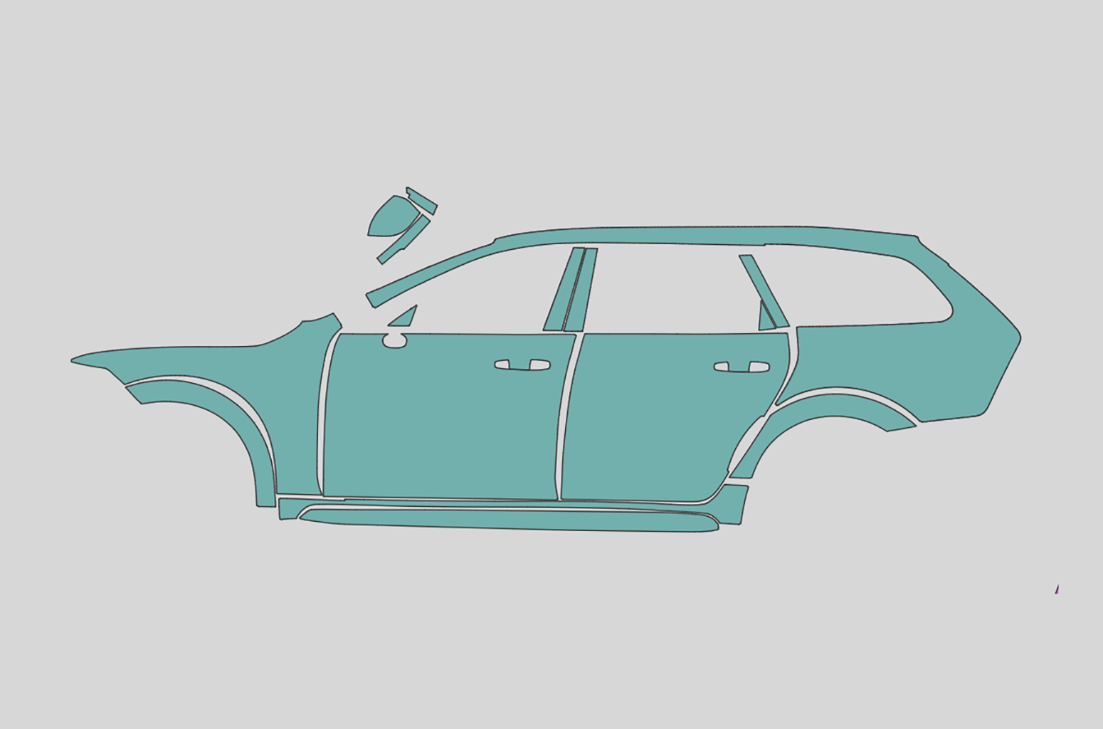 Volvo V90 B5 Exterior Precut