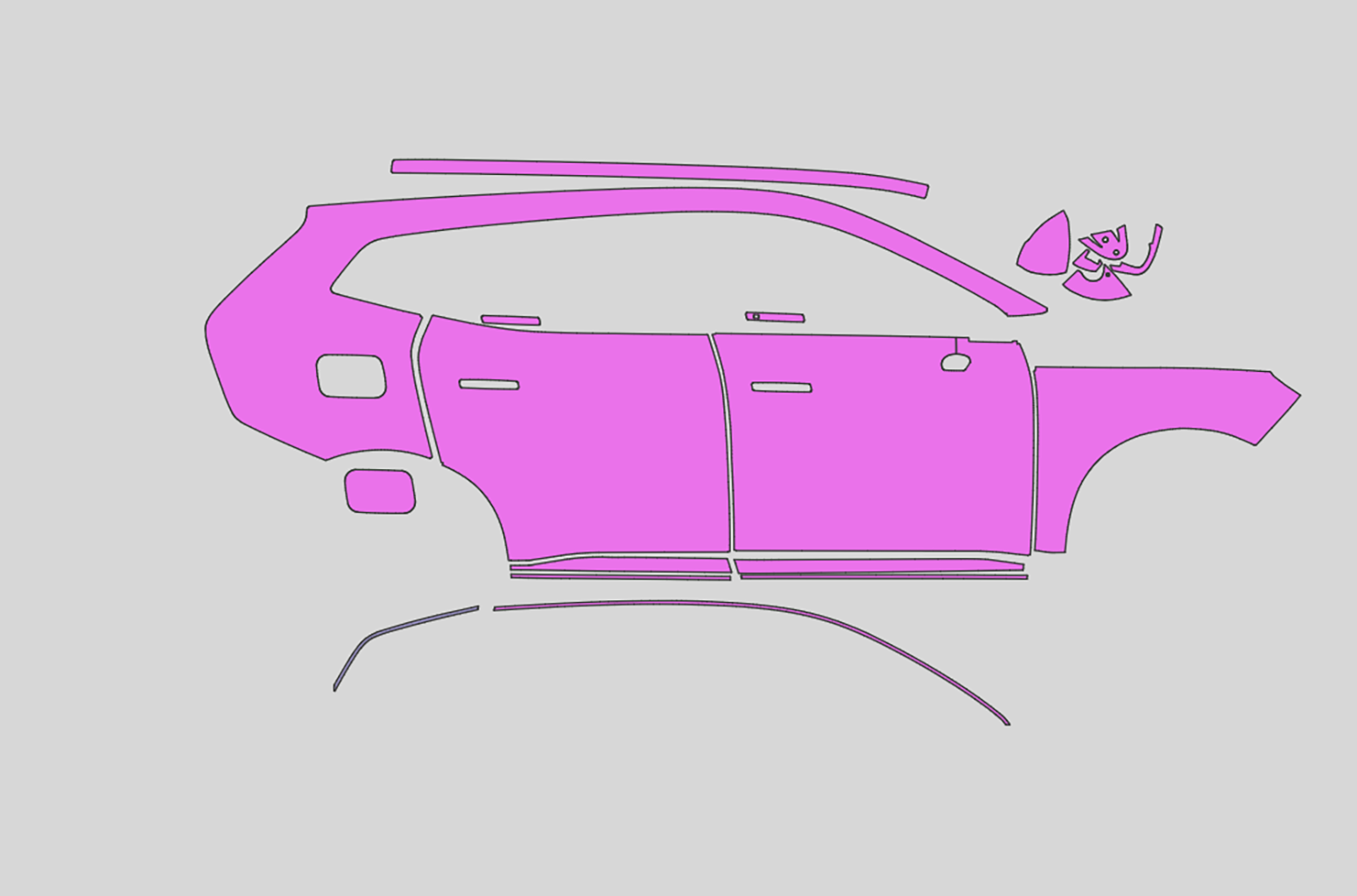Volvo xc 70 plug in Hybrid Exterior Precut