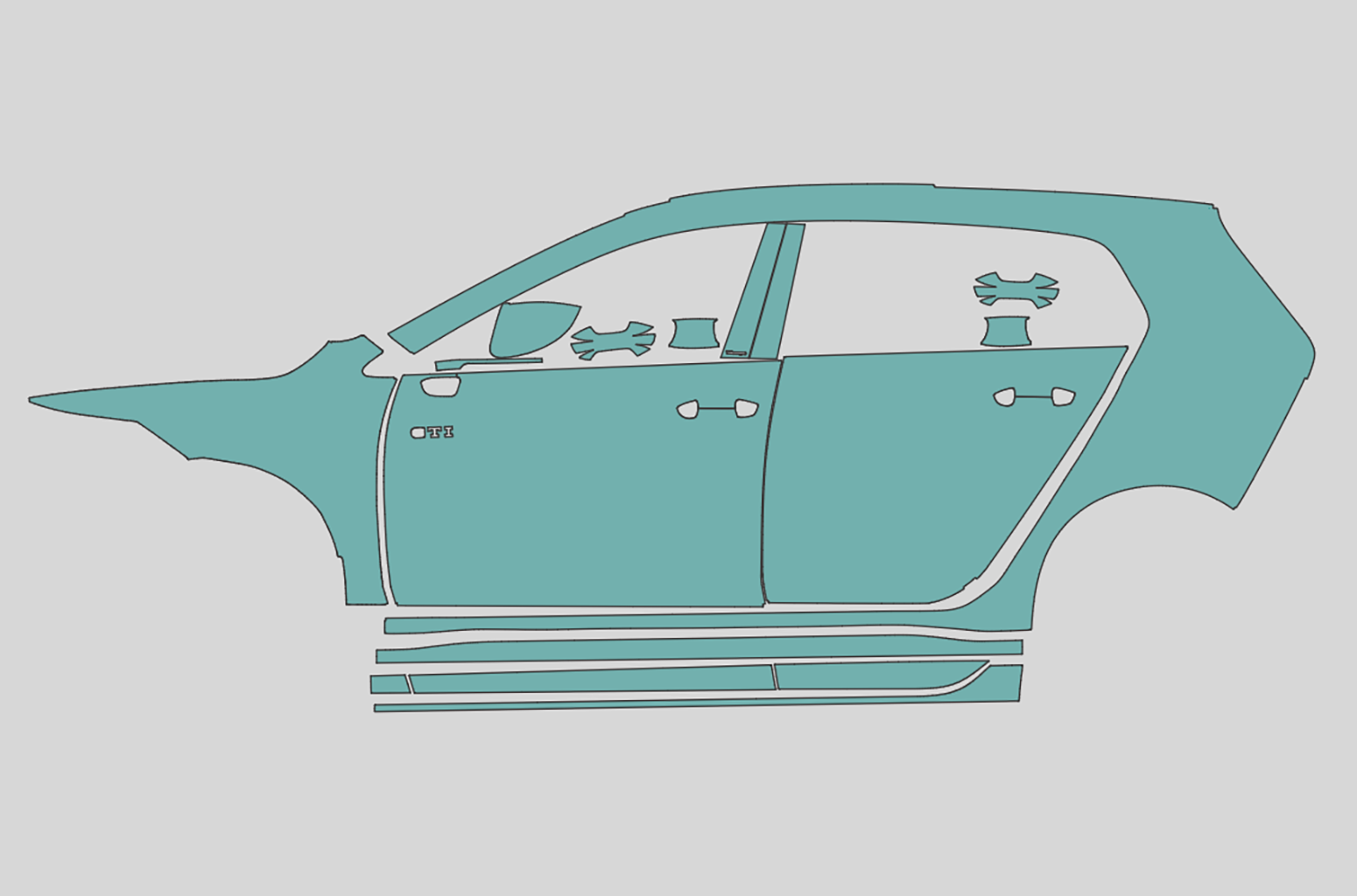 Volkswagen Golf GTI Exterior Precut
