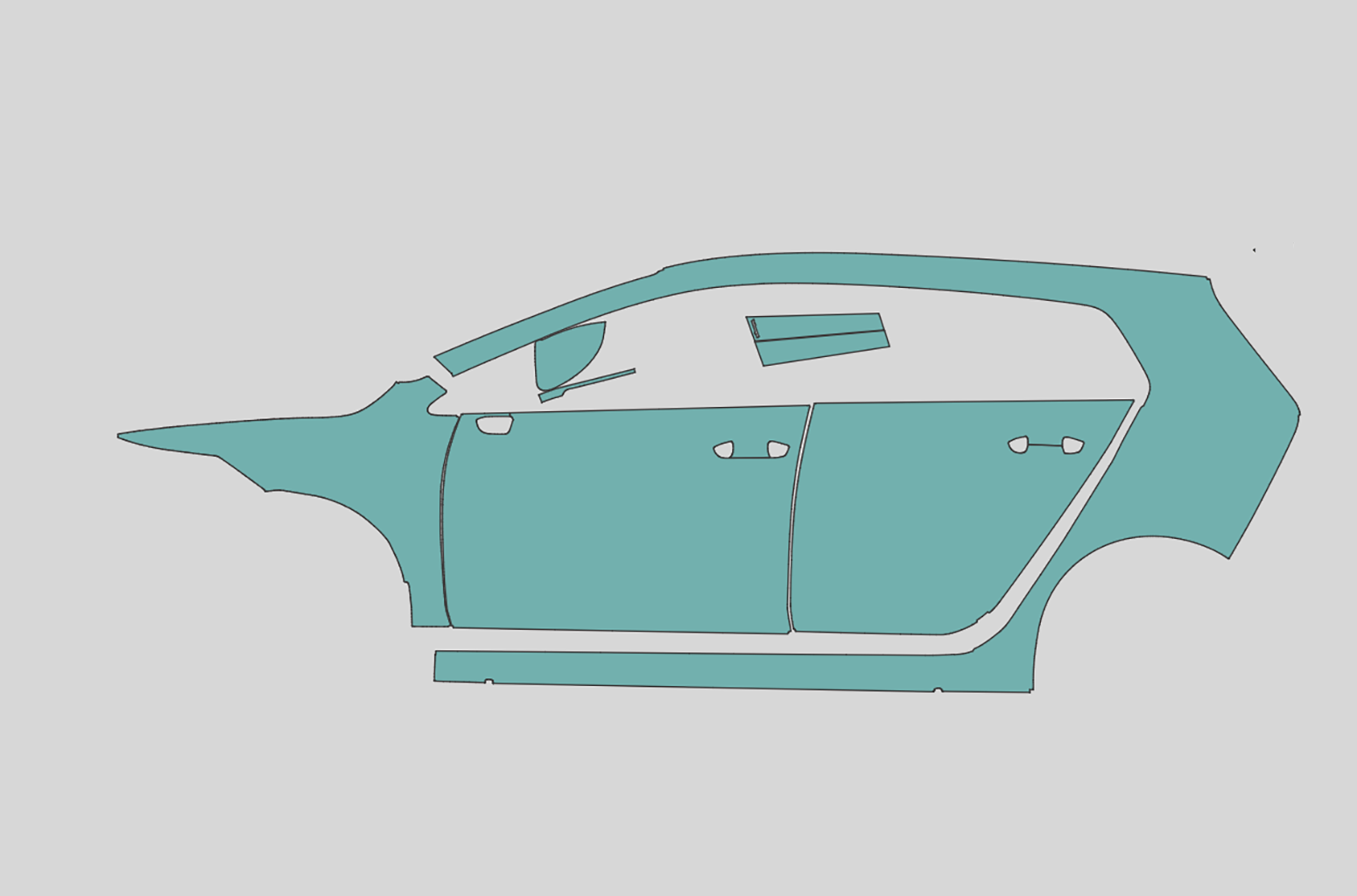 Volkswagen Golf Exterior Precut